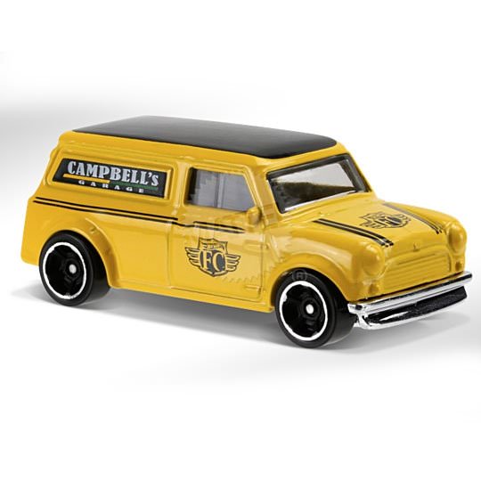 Hot Wheels | Austin Mini Van Campbells Garage gelb