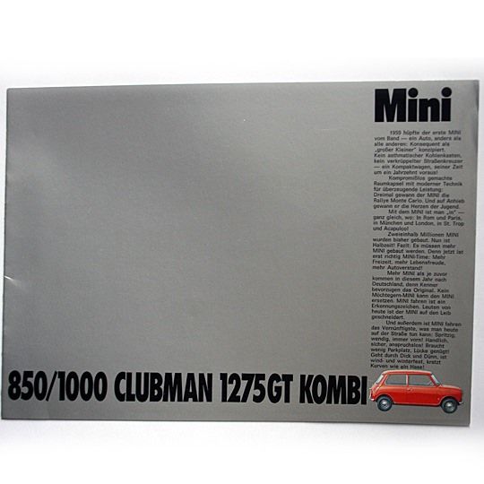 Brochure Mini and Mini Clubman