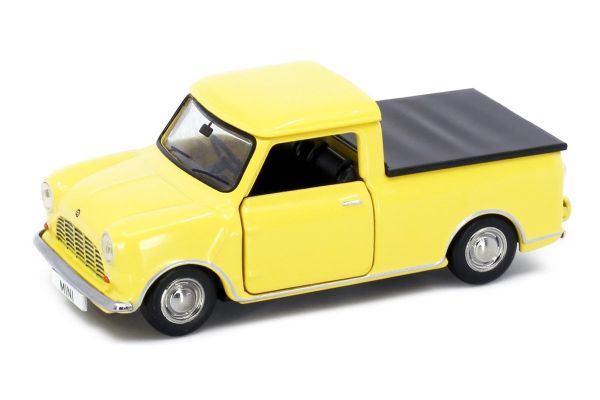 TINY | Morris Mini Pickup in yellow with a load of watermelons