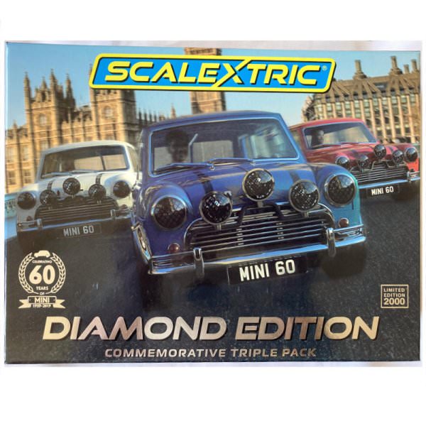 Scalextric | Austin Mini Cooper S Italian Job Set "60 Jahre Mini" Diamond Edtion